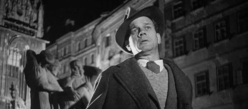 Joseph Cotton in Carol Reed feature film 'The Third Man'.